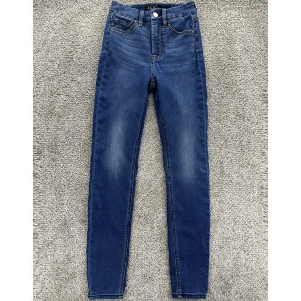 7 For All Mankind Jen7 Jeans Womens 00 Blue High Waist Skinny in Lexington Wash
